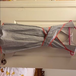 Impeccable Pig pinstripped and pink sundress